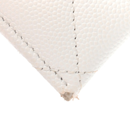 Chanel Caviar Quilted Card Holder White 10 of 12