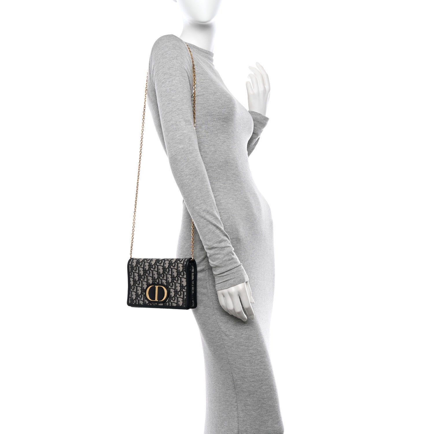Christian Dior Oblique 30 Montaigne 2-In-1 Pouch Blue 2 of 11
