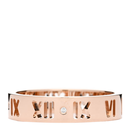 Tiffany 18K Rose Gold Diamond Atlas Pierced Ring 59 8.75 3 of 4
