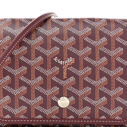 Goyard Goyardine Plumet Wallet Clutch Burgundy 8 of 12