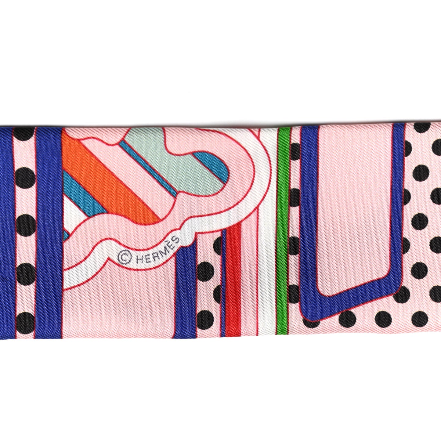 Silk Faubourg Rainbow Twilly Rose Pale Rouge Vert