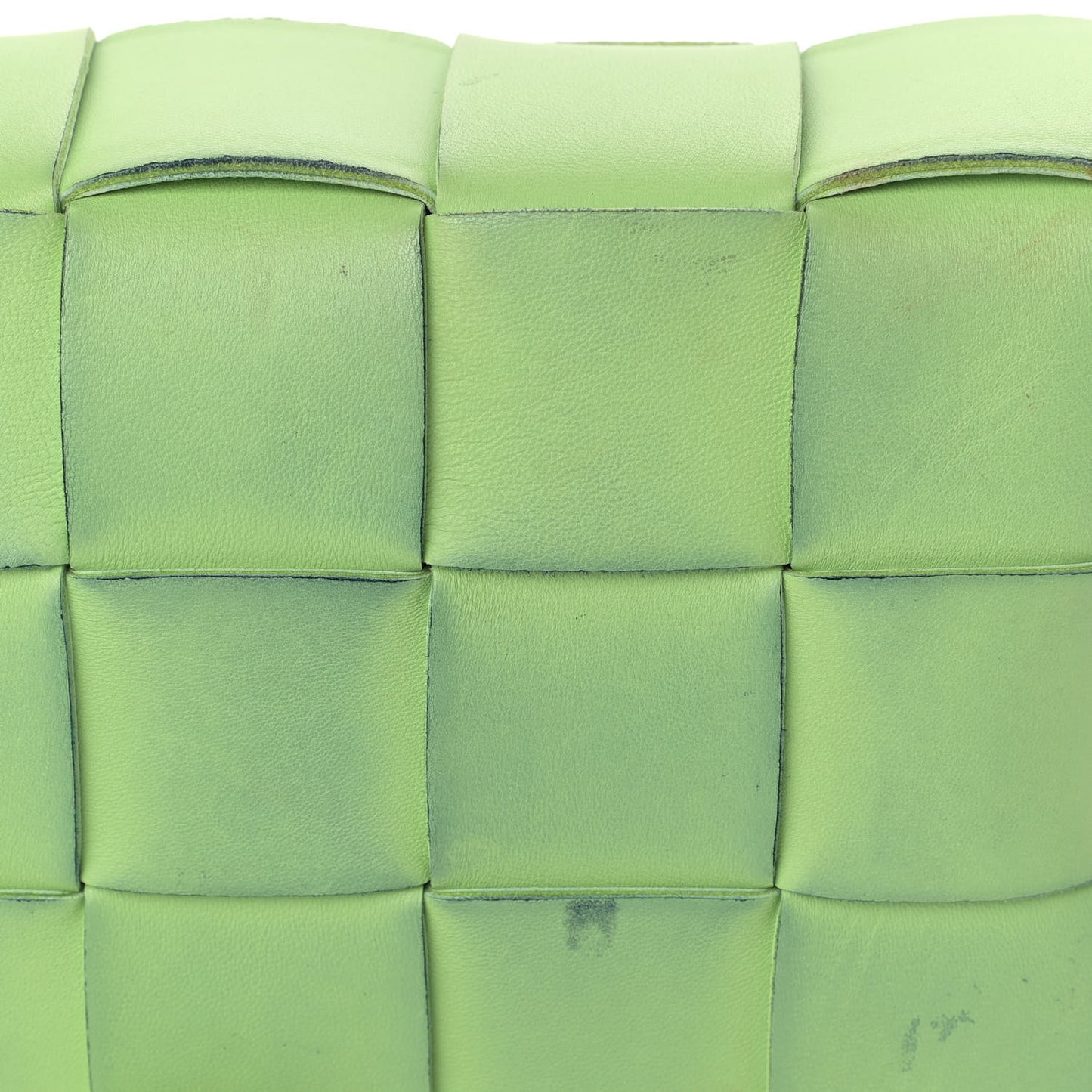 Nappa Maxi Intreccio Cassette Bag Pistachio
