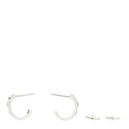 Cartier 18K White Gold Small LOVE Hoop Earrings 3 of 4