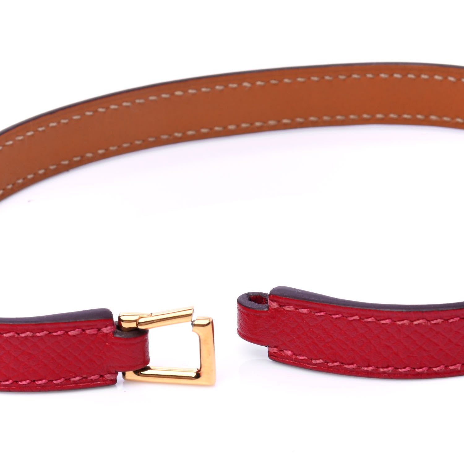 Hermes Epsom Rivale Double Tour Bracelet S Rouge Casaque 3 of 6