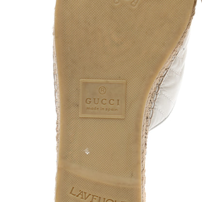 Gucci Nappa Matelasse GG Marmont Espadrille Slippers 40 Great White 6 of 10