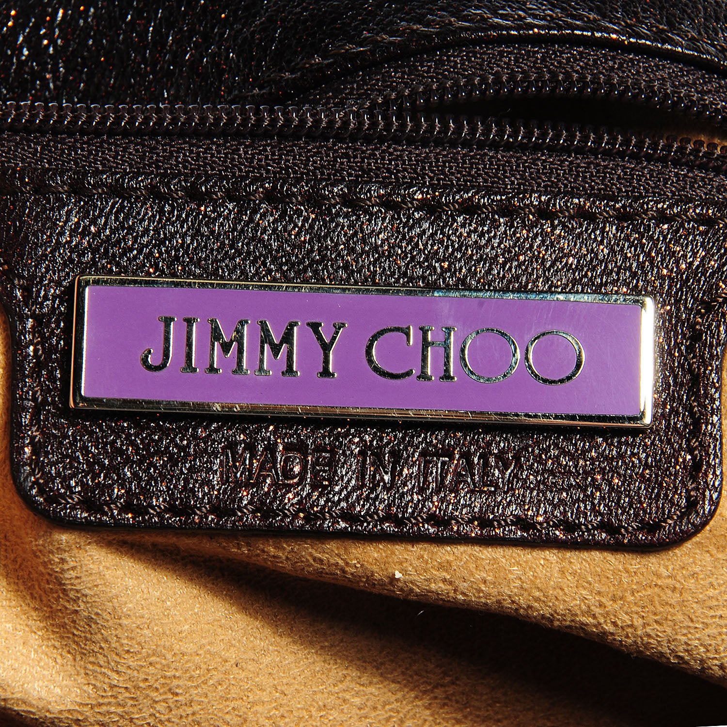Jimmy Choo Glitter Calfskin Arad Brown 7 of 8