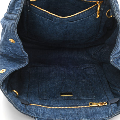 Prada Denim Logo Tote Avio 5 of 10