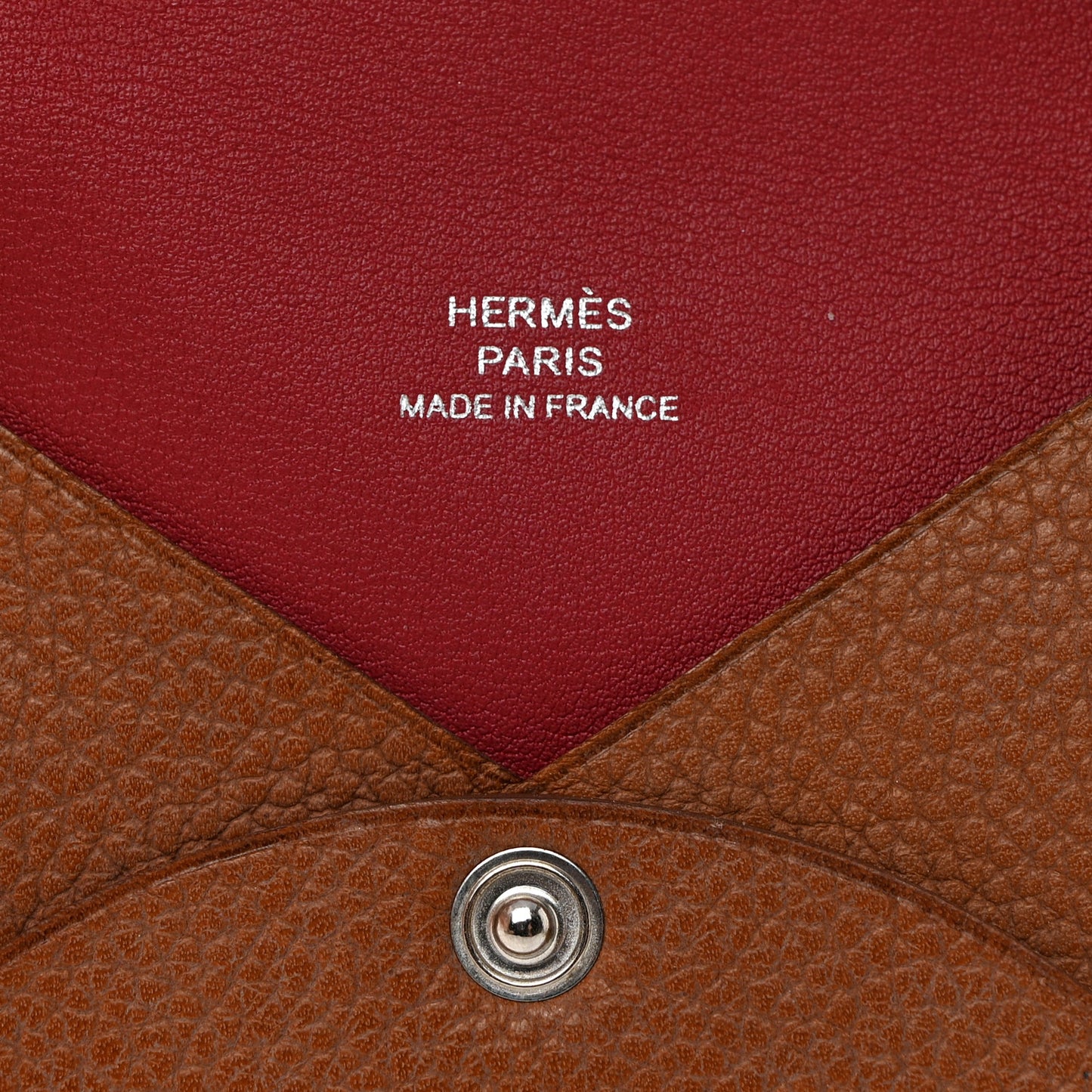 Barenia Faubourg Verso Calvi Card Case Fauve Rubis
