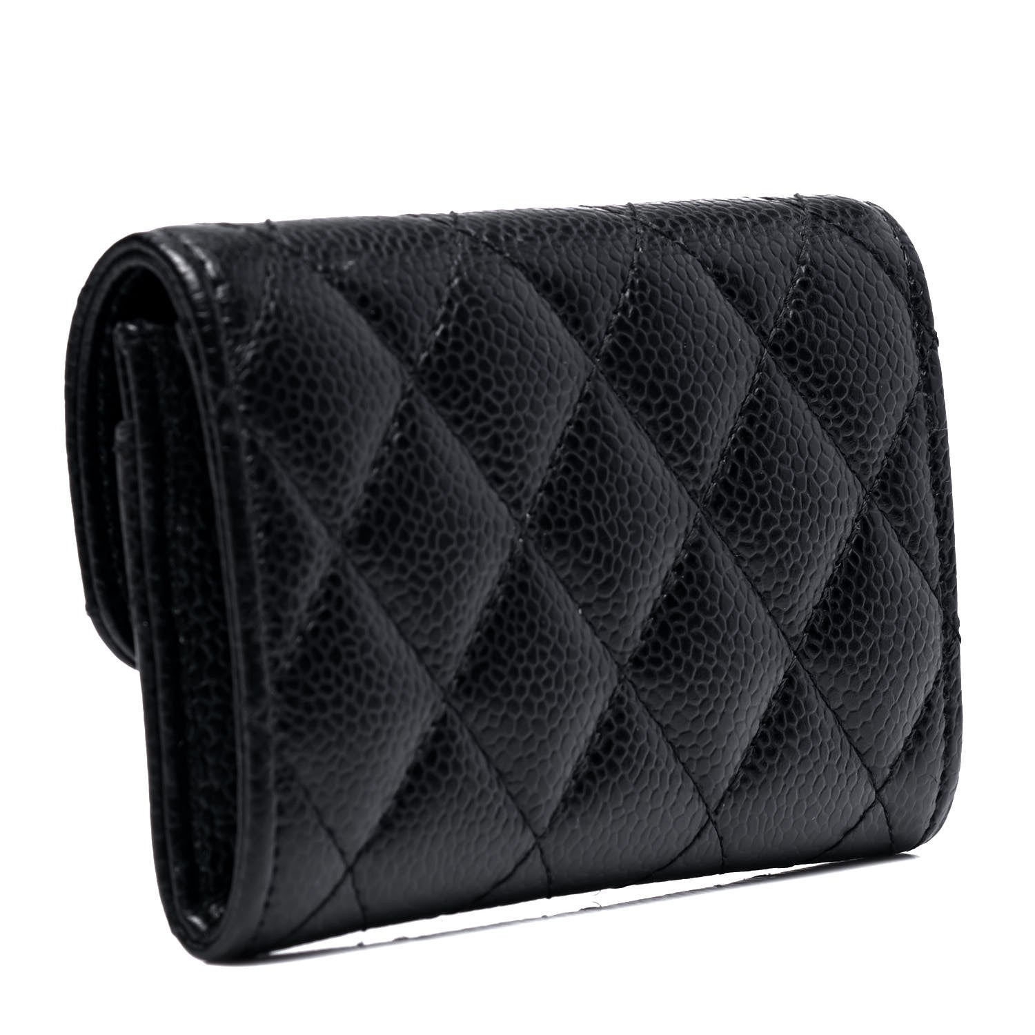 Chanel Caviar Quilted Flap Card Holder Black 2 of 5