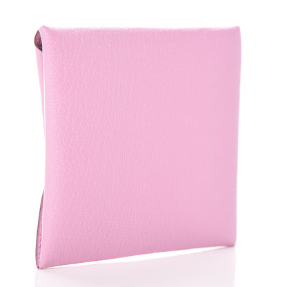 Hermes Chevre Mysore Bastia Coin Purse Mauve Sylvestre 3 of 8
