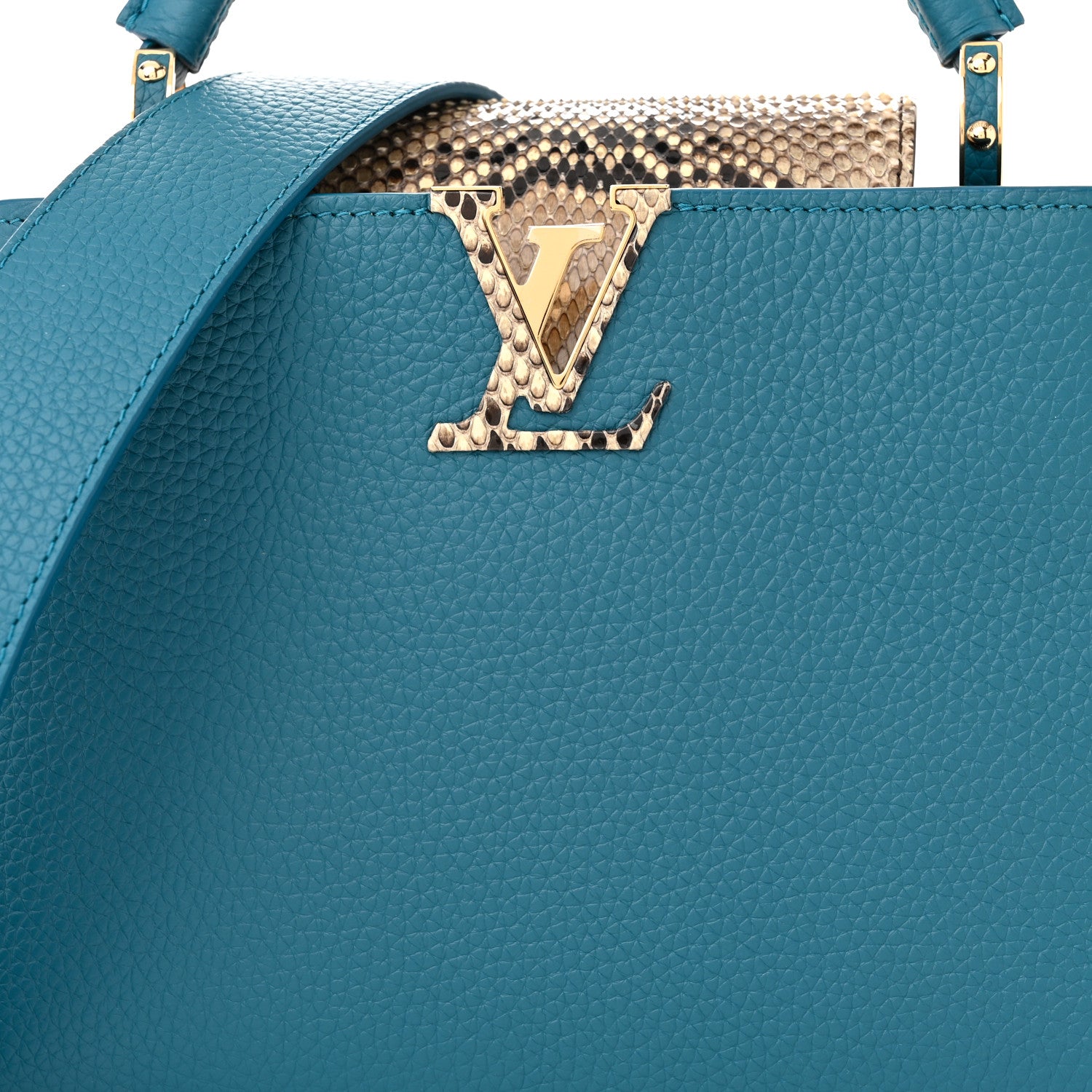 Louis Vuitton Taurillon Snakeskin Capucines BB Mallard 7 of 10