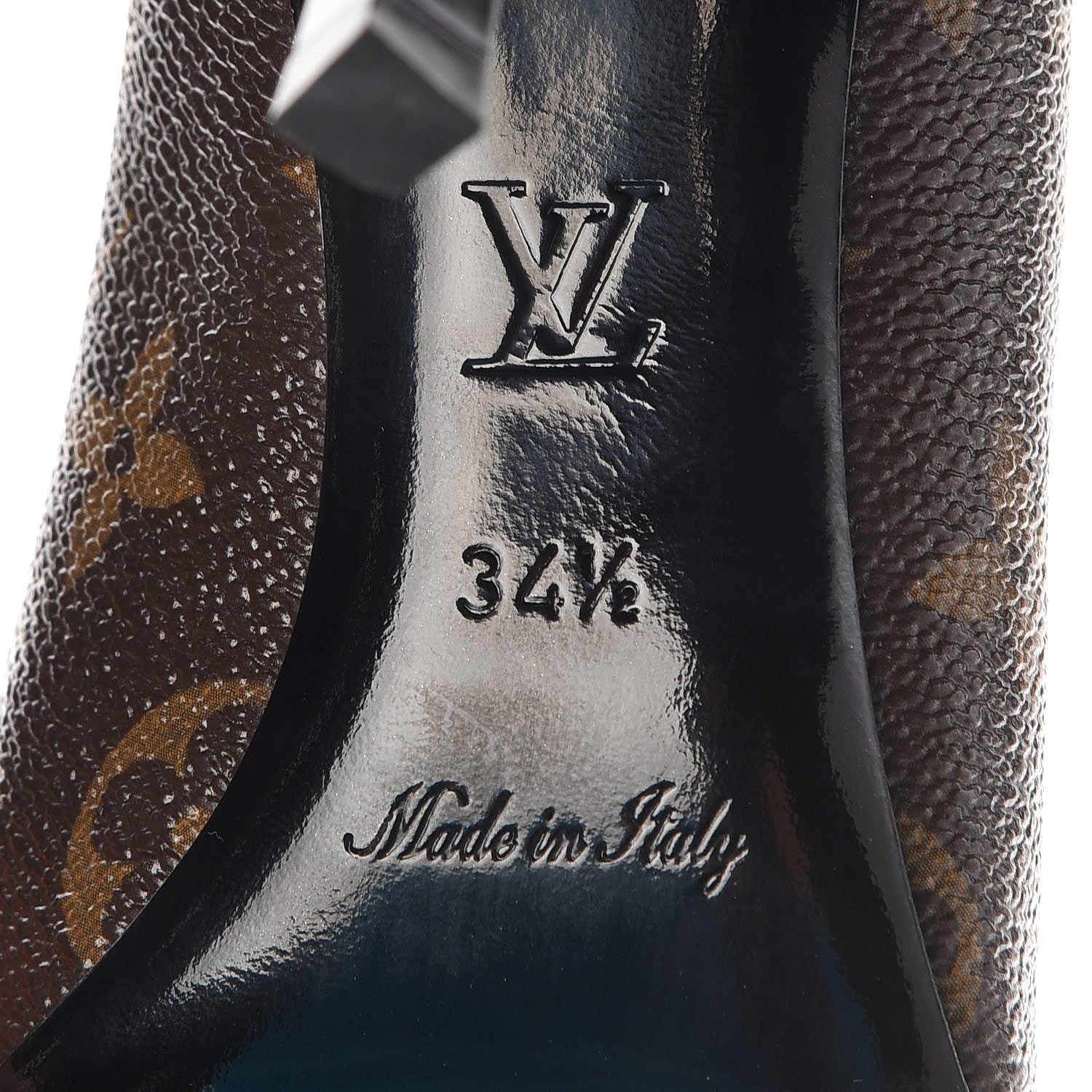 Louis Vuitton Patent Monogram Fetish Pumps 34.5 7 of 11