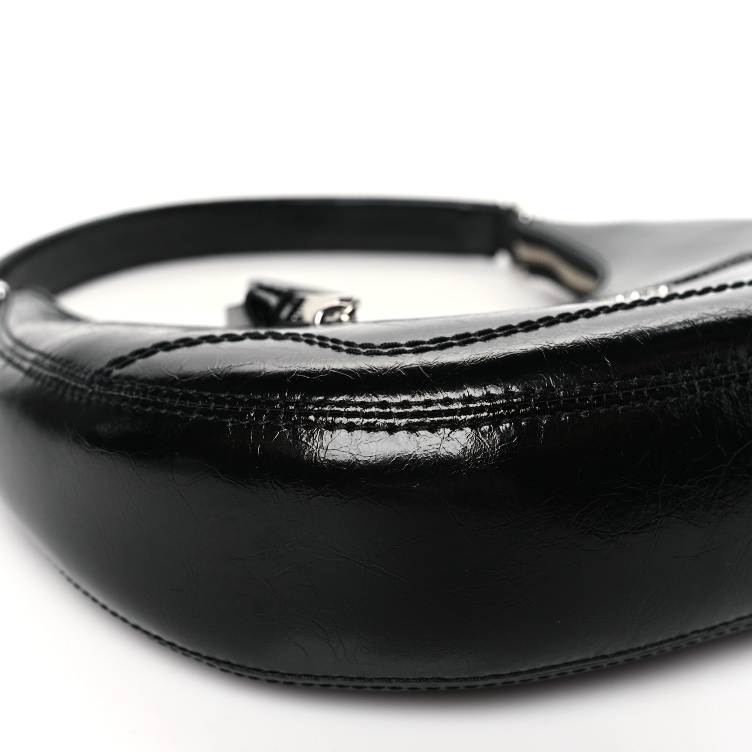 Marc Jacobs Crinkled Calfskin Crusier Crescent Bag Black 9 of 10