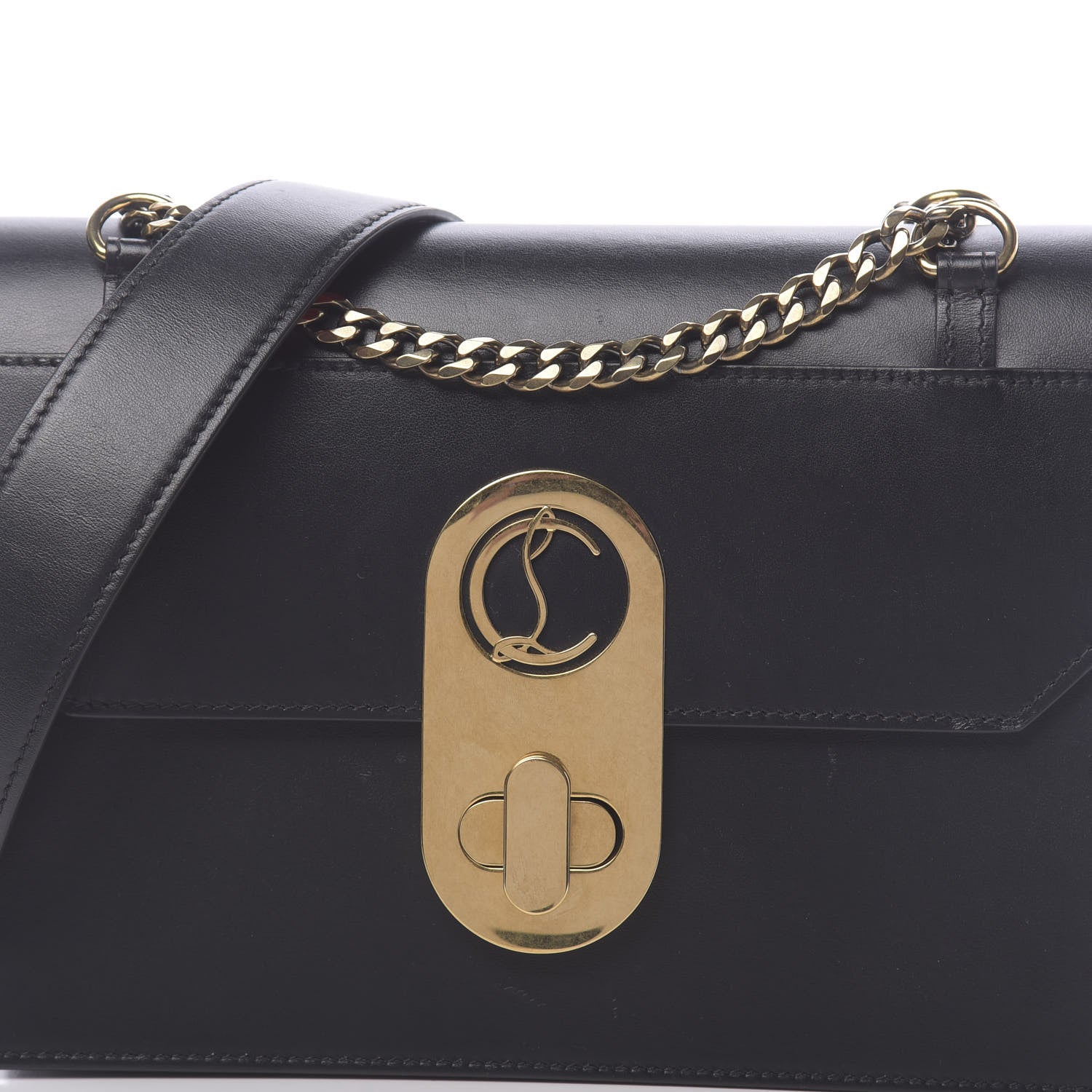 Christian Louboutin Calfskin Large Elisa Shoulder Bag Black 12 of 14