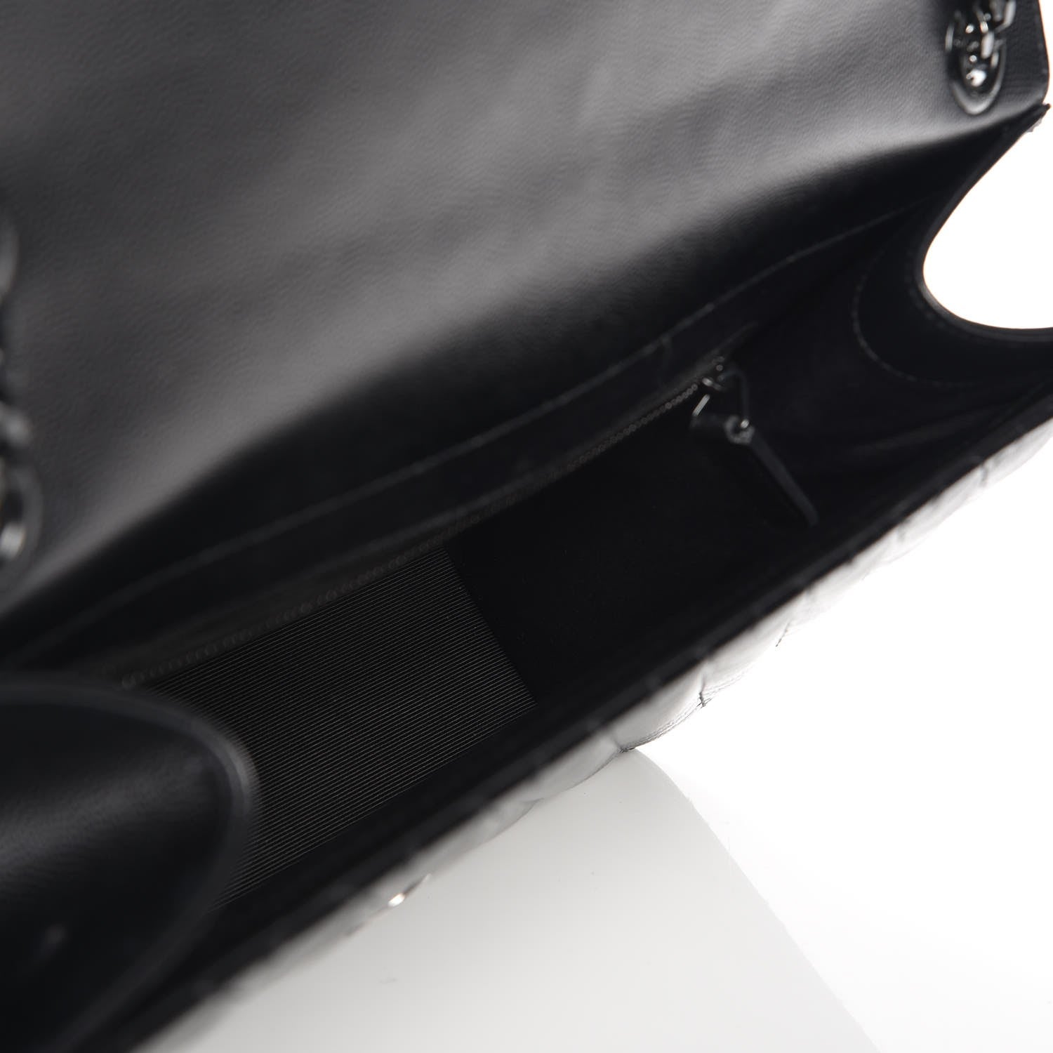 Saint Laurent Grain De Poudre Textured Mixed Matelasse Large Triquilt Monogram Monochrome Satchel Black 6 of 8