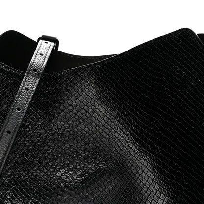 Balenciaga Extra Supple Calfskin Snakeskin Embossed Calfskin Small Tool 2.0 North-South Tote Black 8 of 12