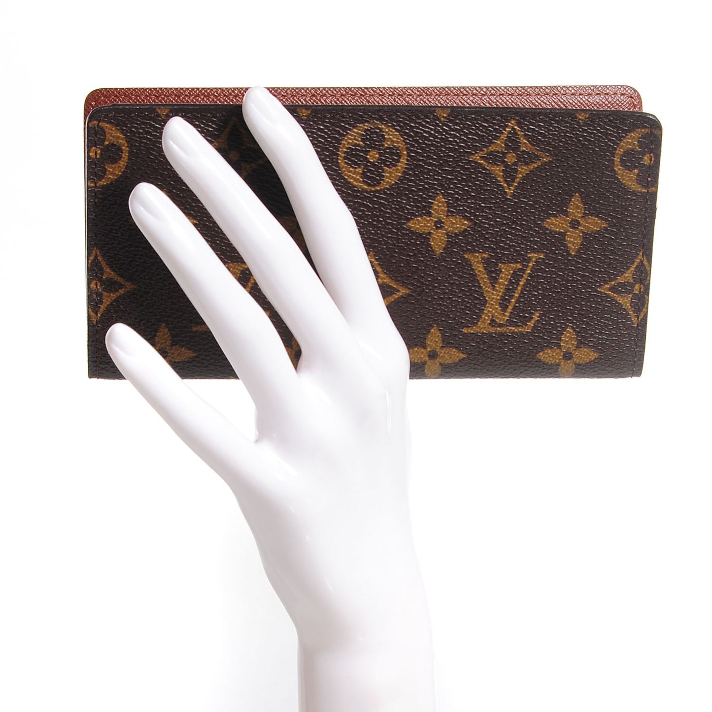 Monogram Simple Checkbook Holder Wallet