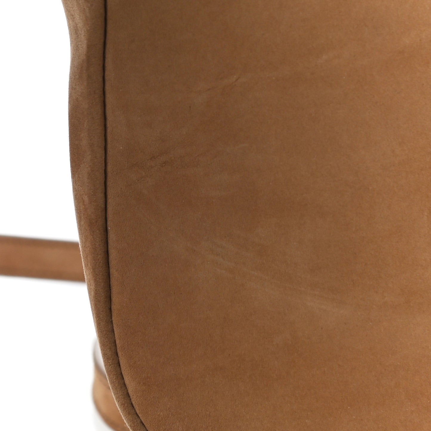 Suede Shearling Small Kaia Satchel Natural Tan