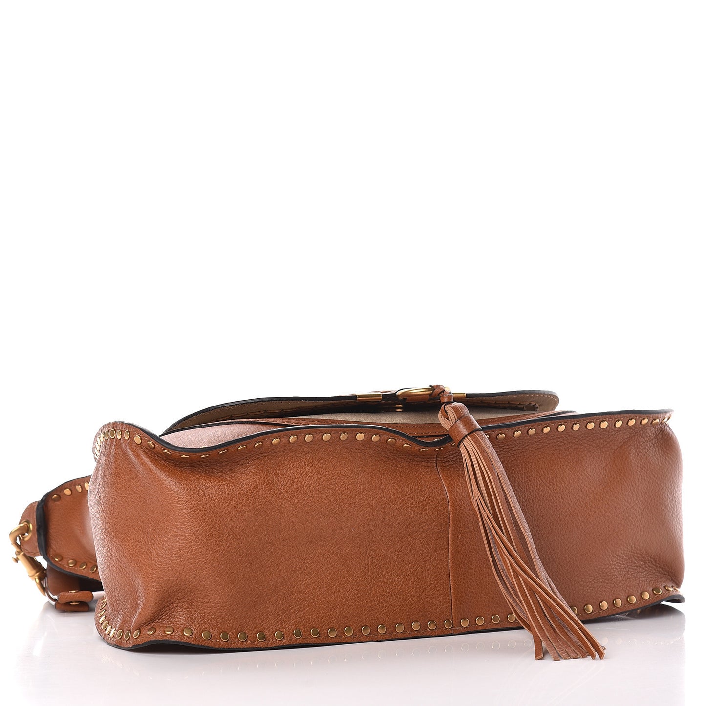 Calfskin Braided Medium Marcie Satchel Caramel