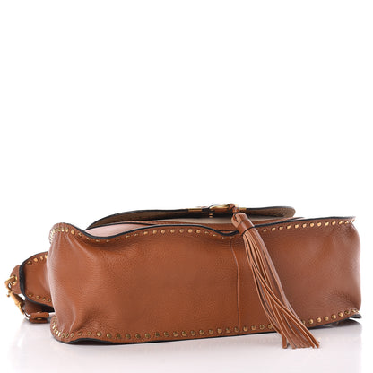 Chloe Calfskin Braided Medium Marcie Satchel Caramel 4 of 13