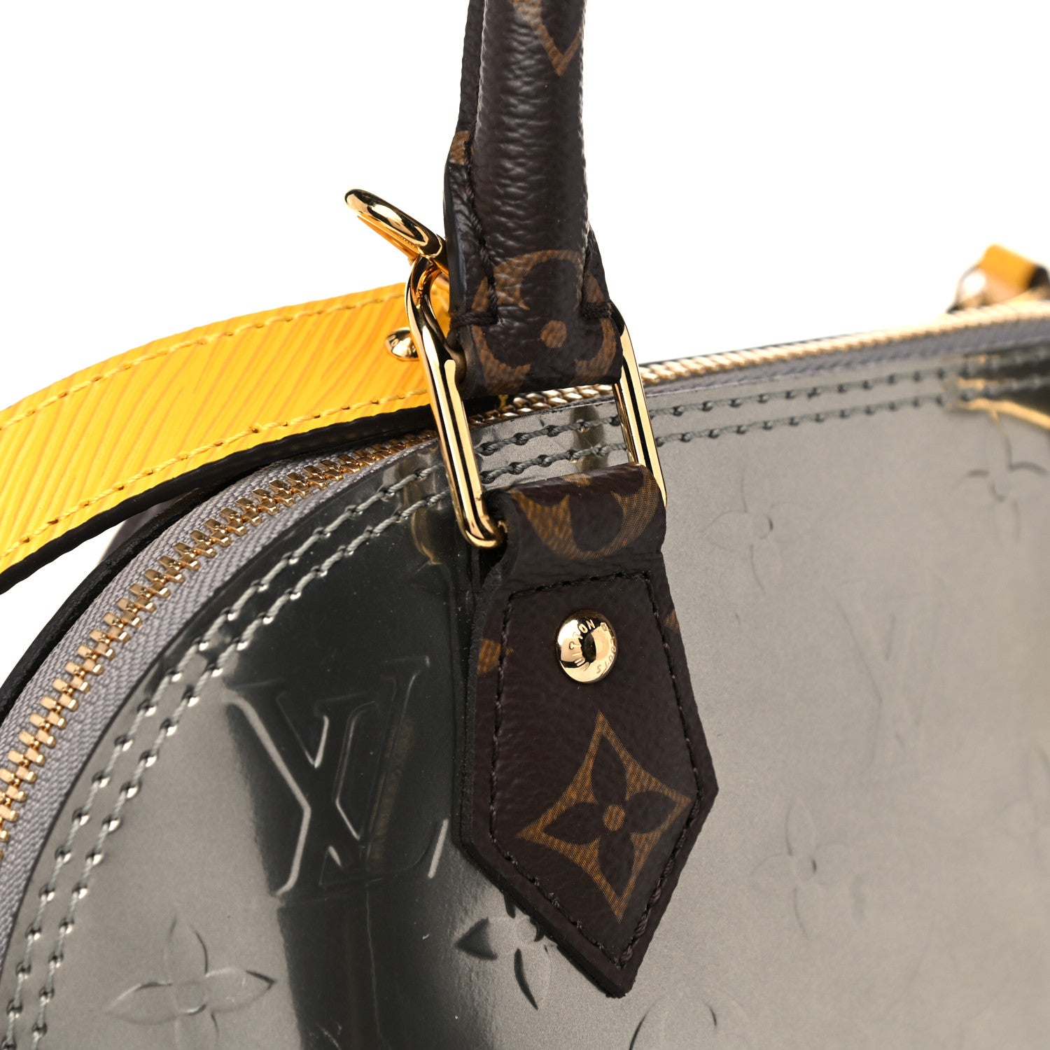 Louis Vuitton Vernis Epi Monogram Alma BB Bitume Metallise 10 of 10