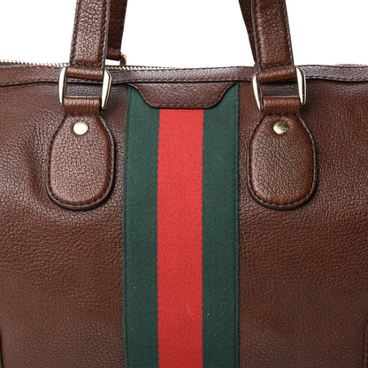 Gucci Calfskin Medium Web Seventies Boston Brown 10 of 10