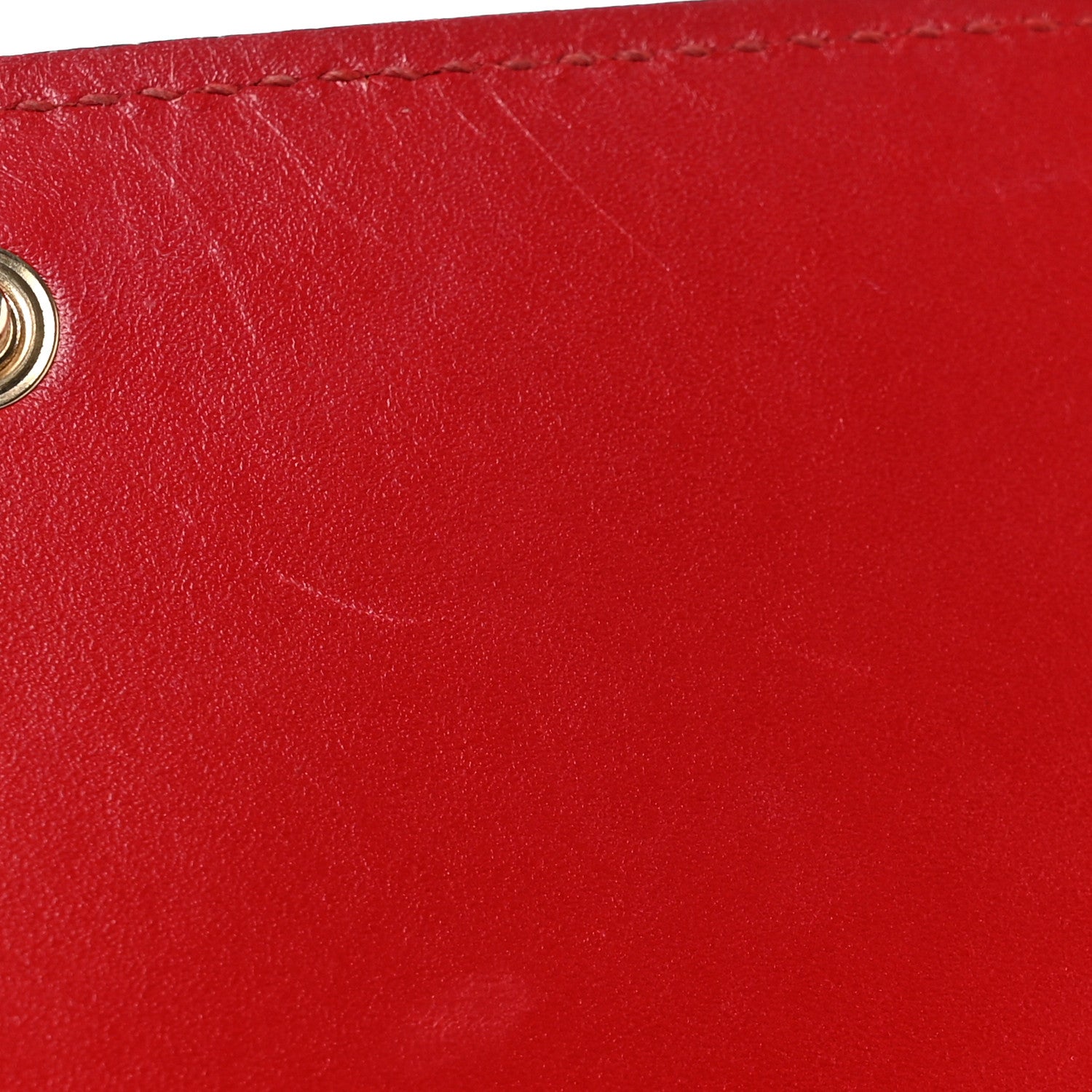 Gucci Guccissima Signature Bowy Chain Wallet Hibiscus Red 10 of 12