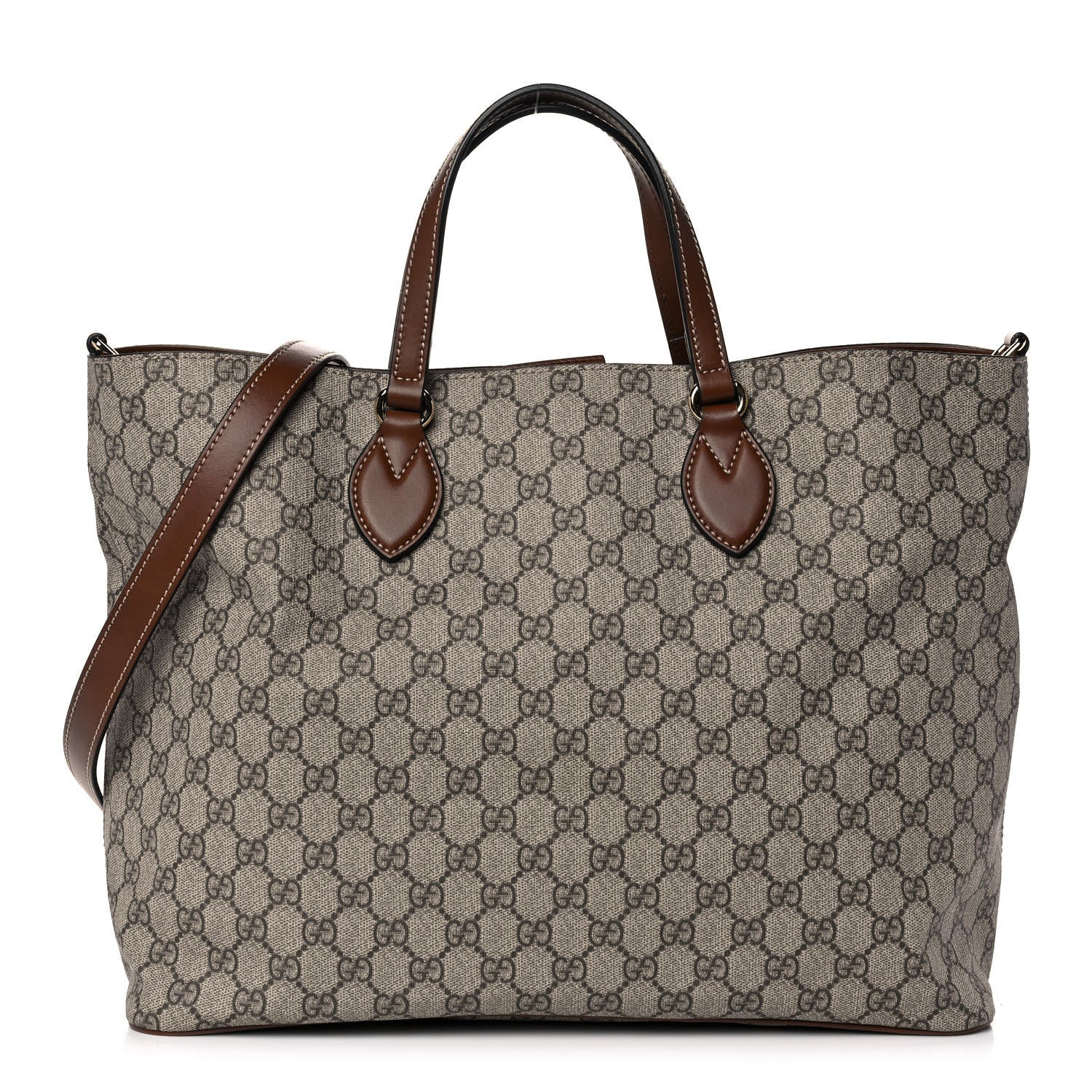 Gucci Soft GG Supreme Monogram Medium Crossbody Tote Beige Cuir 1 of 11