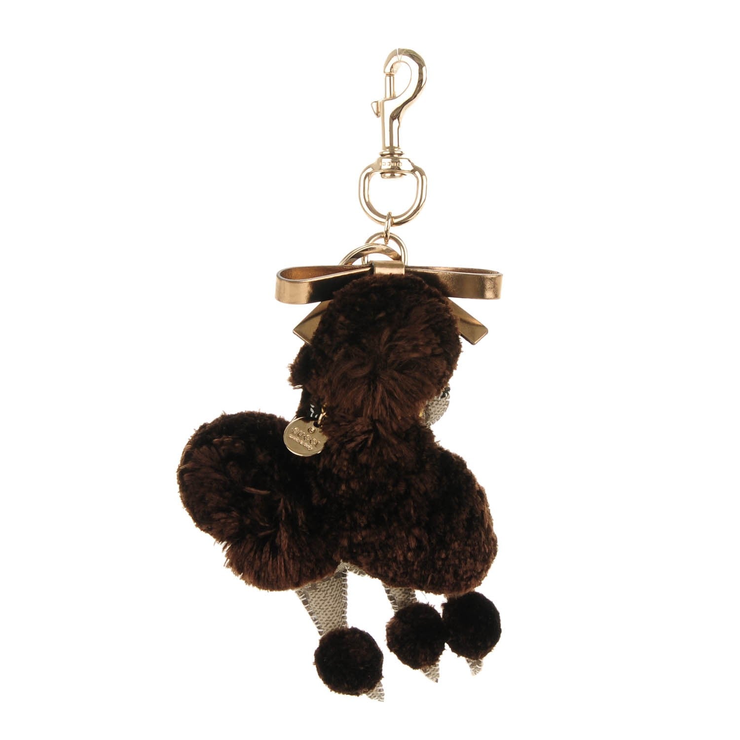 Gucci Monogram Lulu French Poodle Bag Charm Dark Brown 1 of 5