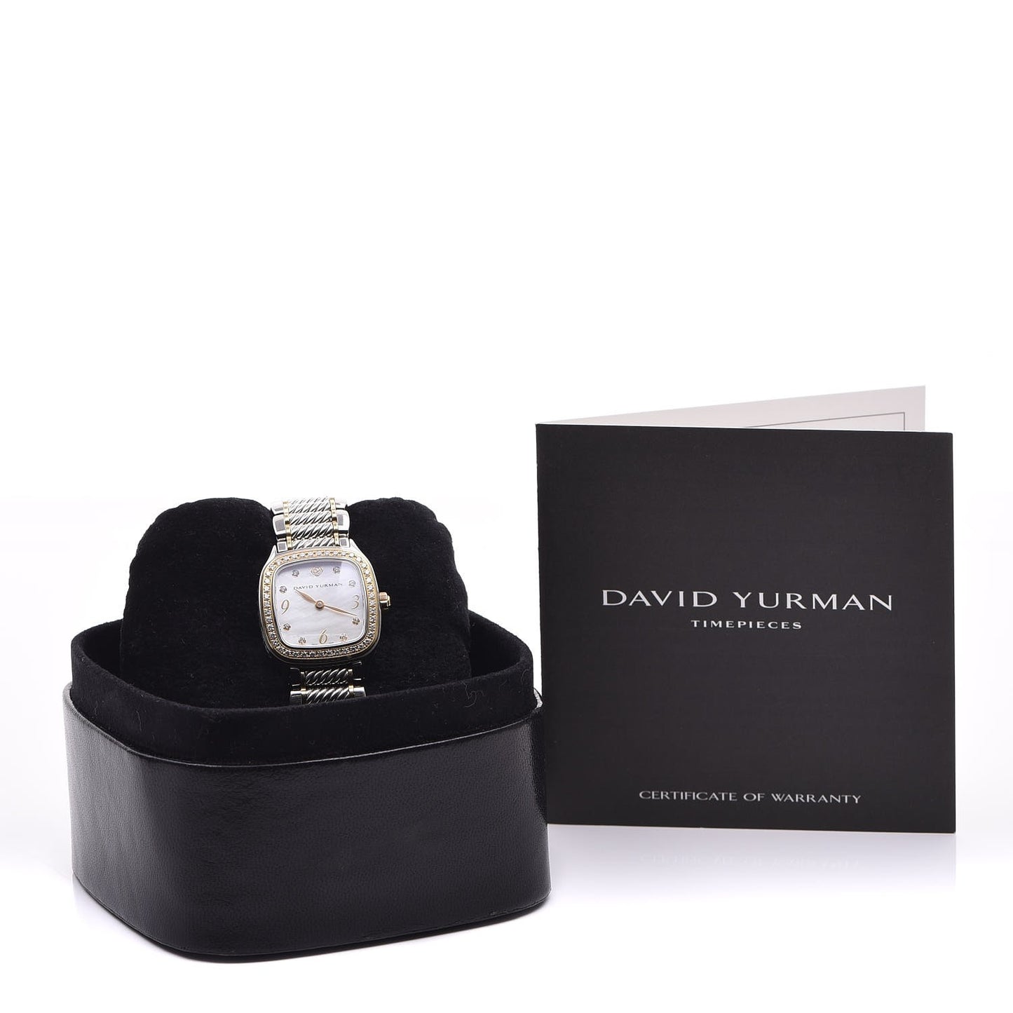 Stainless Steel 18K Yellow Gold Diamond Mother of Pearl 25mm Thoroughbred Quartz Watch