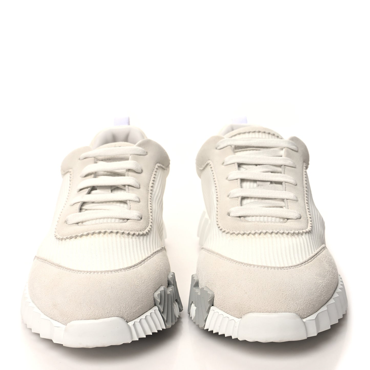 Mesh Suede Goatskin Mens Bouncing Sneakers 42 White