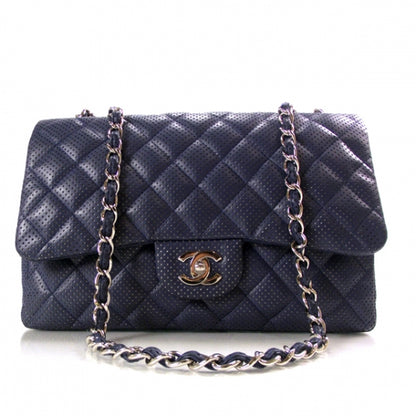 Chanel Lambskin Perforated Jumbo Flap 1 of 12