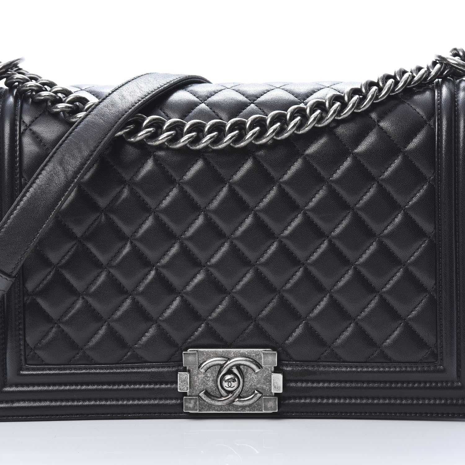 Chanel Calfskin Quilted New Medium Boy Flap Black 16 of 16
