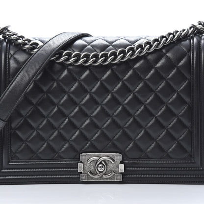 Chanel Calfskin Quilted New Medium Boy Flap Black 16 of 16