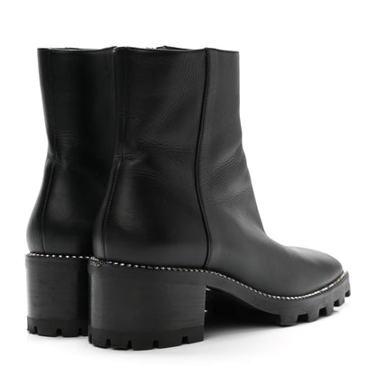 Jimmy Choo Grained Calfskin Crystal Embellished Mava Boots 40 Black 4 of 11