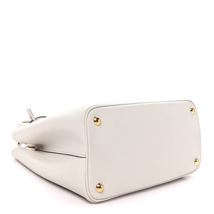 Prada Saffiano Cuir Small Double Bag Talco Lacca 4 of 9