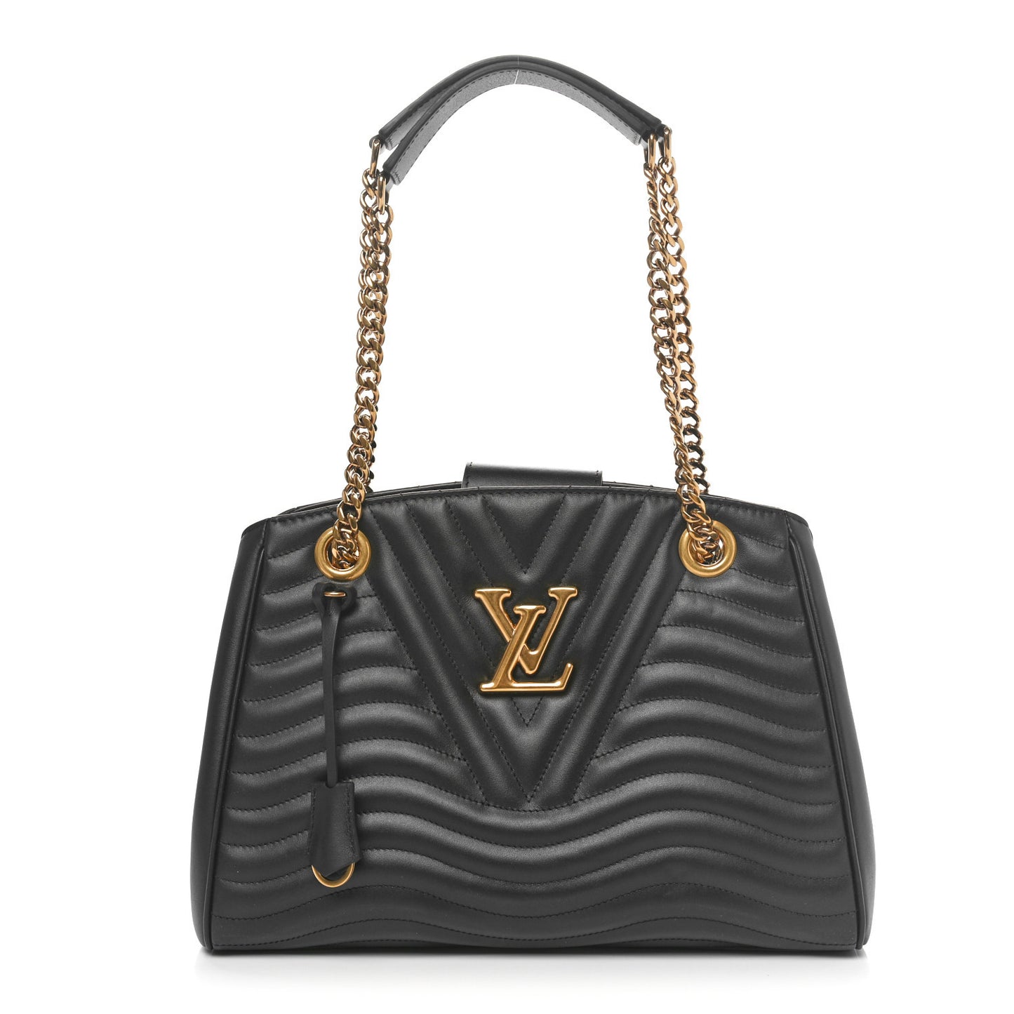 Calfskin New Wave Chain Tote Black