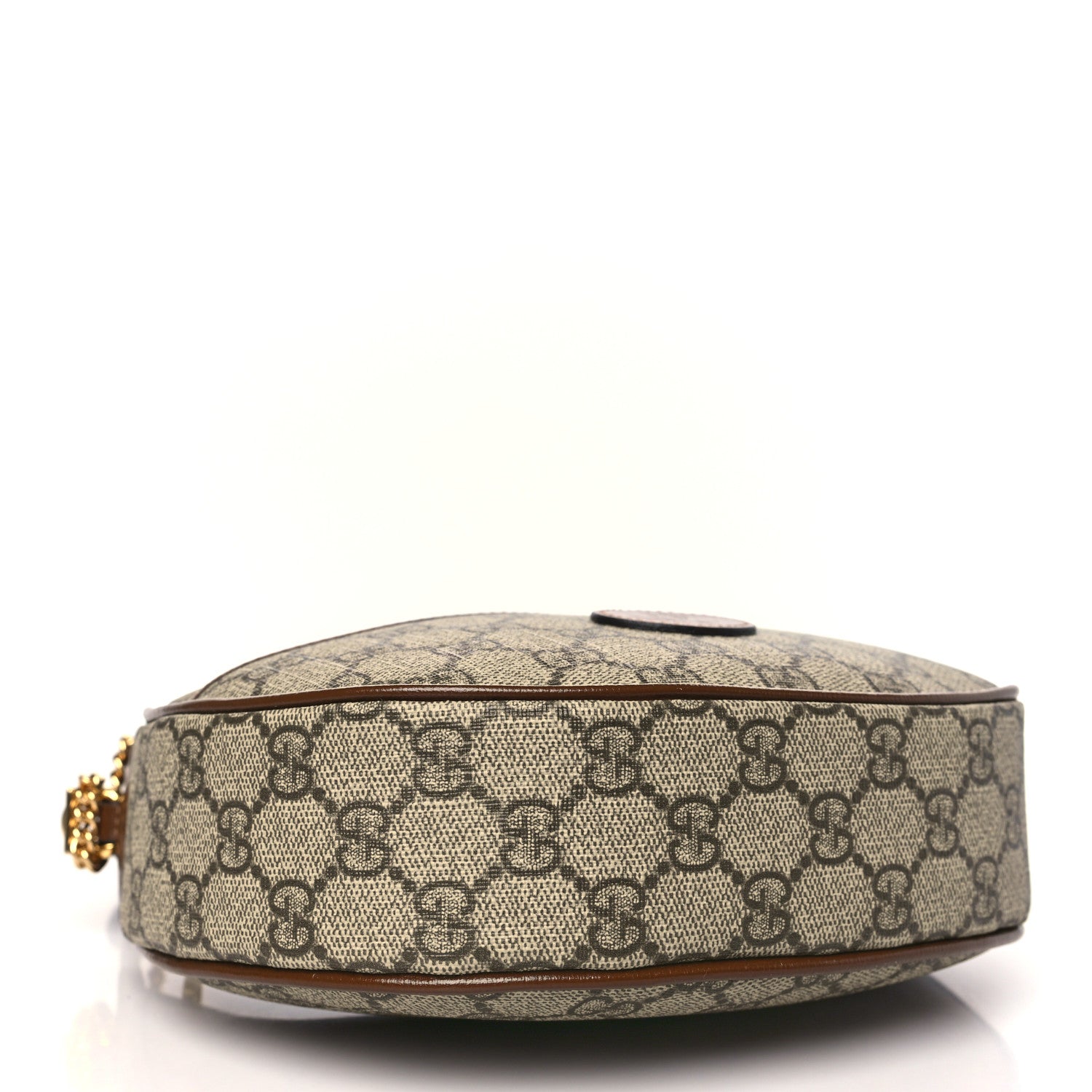 Gucci GG Supreme Monogram Azalea Calfskin Mini Retro Interlocking G Half Moon Bag Beige Ebony Brown Sugar 4 of 11