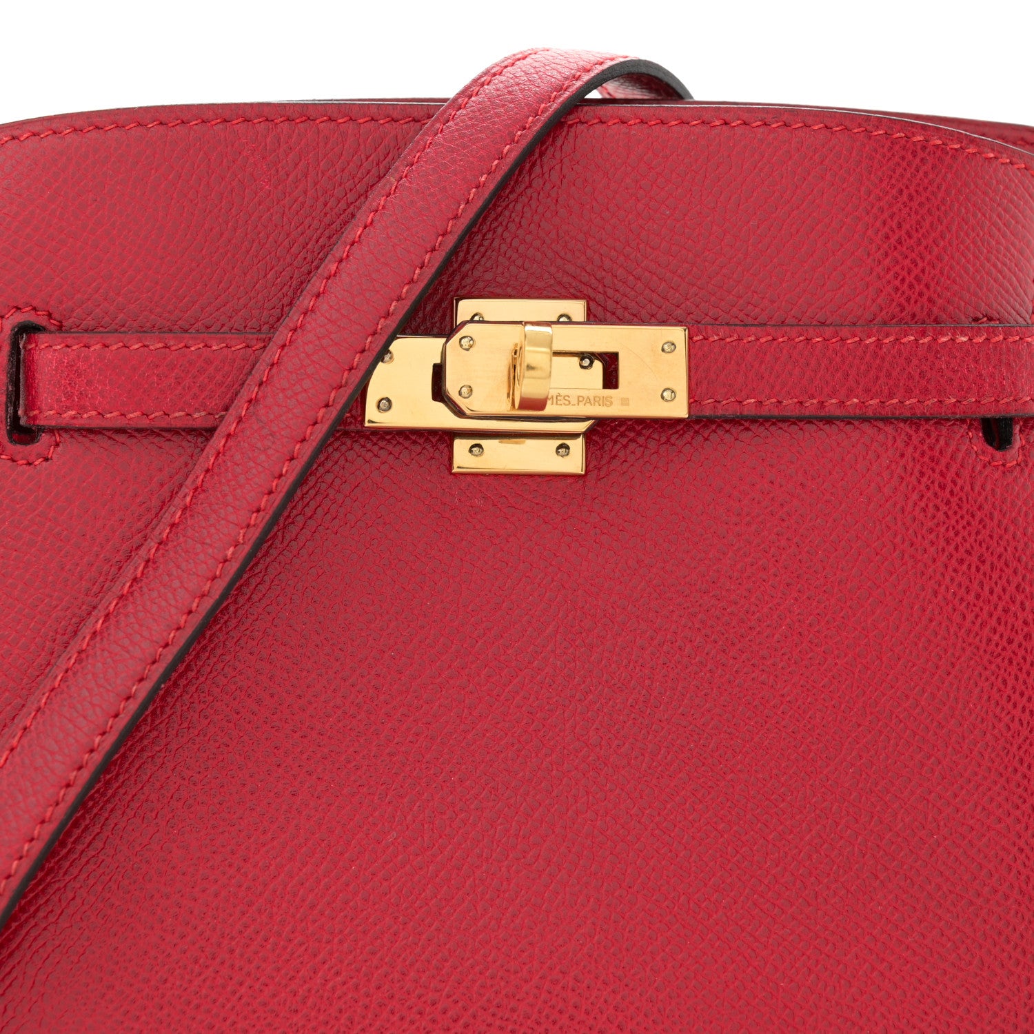 Hermes Courchevel Kelly Sport PM Rouge Vif 8 of 13