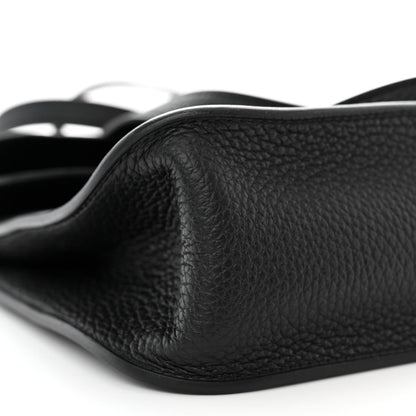 Hermes Taurillon Clemence Halzan 25 Black 10 of 11