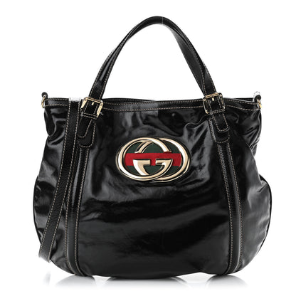 Gucci Dialux Medium Britt Tote Black 1 of 12