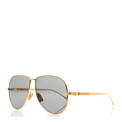 Fendi Metal Aviator Sunglasses FF 0437/S Gold 1 of 7