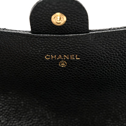 Chanel Caviar Quilted Large Gusset Flap Wallet Black 7 of 9