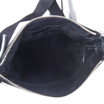 Gucci Techno Canvas Selleria Calfskin Web Small Flat Messenger Bag Black 5 of 9