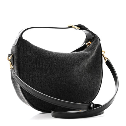 Celine Denim Teen Lulu Shoulder Bag Dark Grey 3 of 8