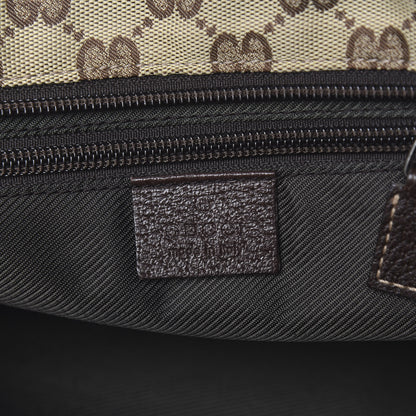 Gucci GG Monogram Small Web Handle Bucket Tote Dark Brown 5 of 9