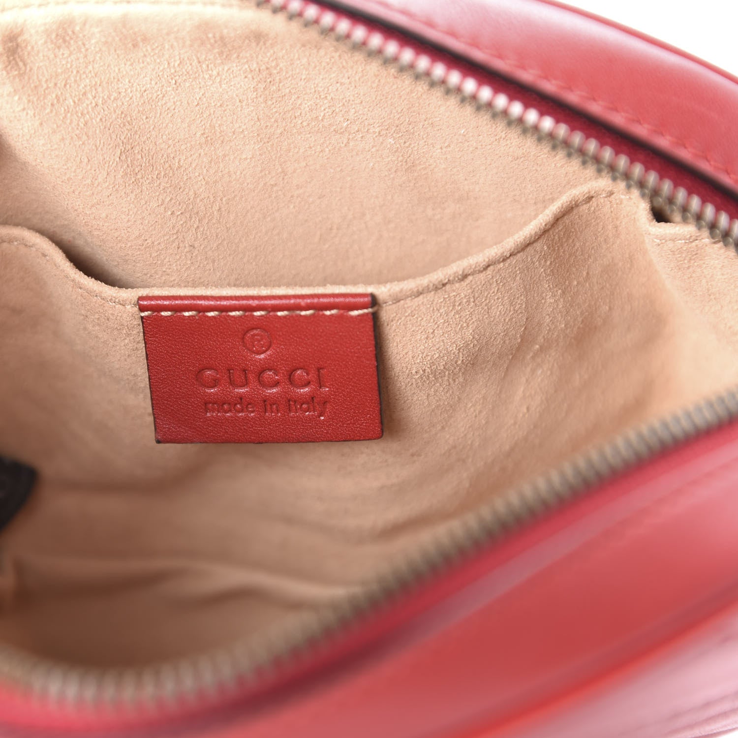 Gucci Calfskin Matelasse GG Marmont Belt Bag 75 30 Hibiscus Red 8 of 10