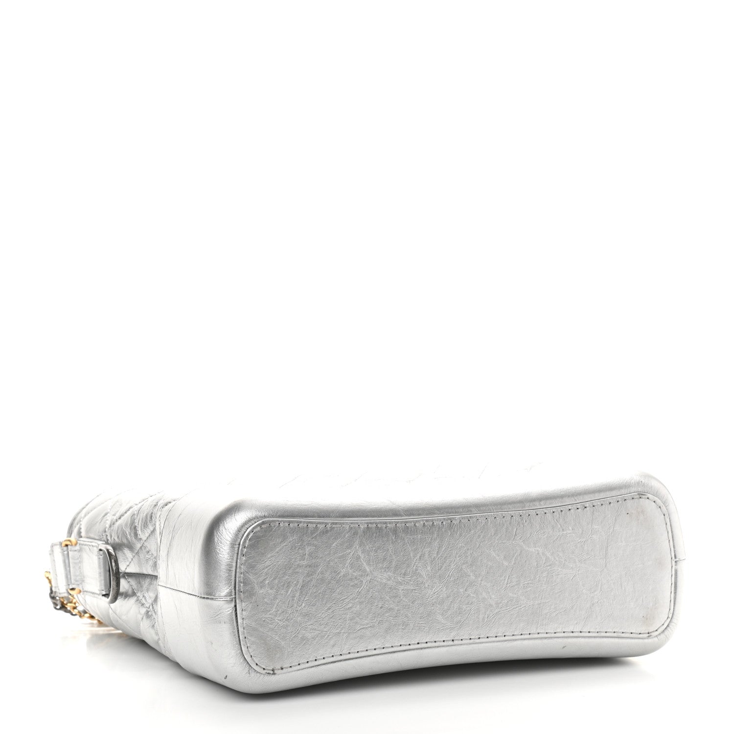 Chanel Metallic Lambskin Calfskin Quilted Medium Gabrielle Hobo Silver 4 of 13