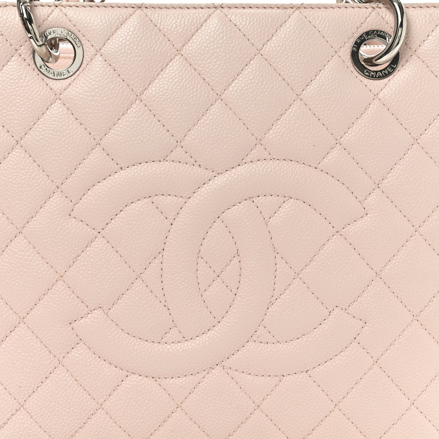 Chanel Caviar Quilted Grand Shopping Tote GST Rose Clair 8 of 11