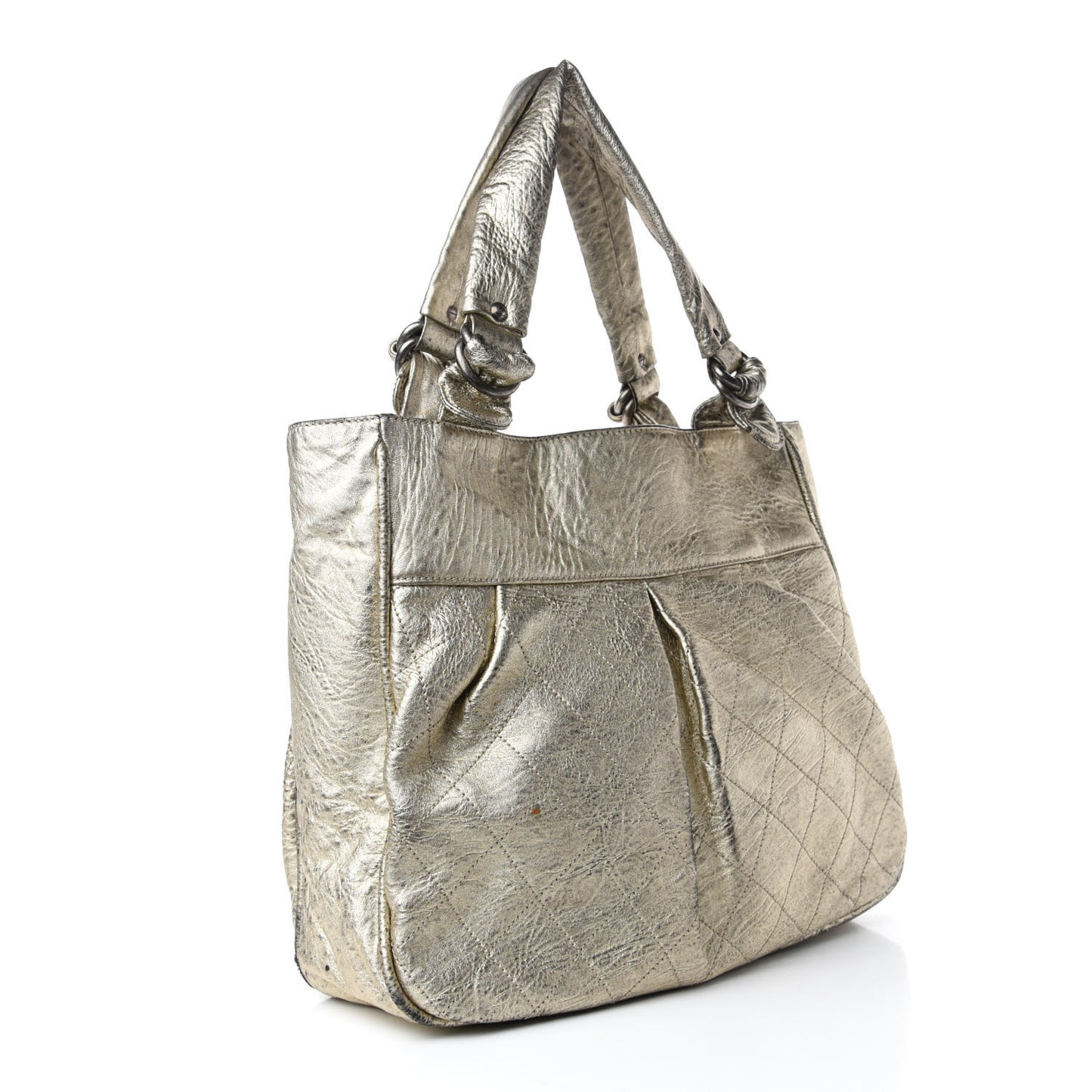 Distressed Lambskin Le Marais Tote Gold